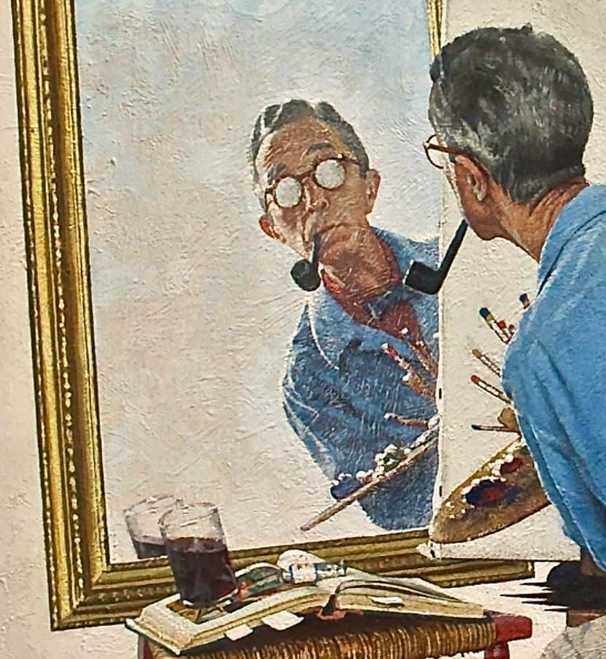 norman rockwell self portrait