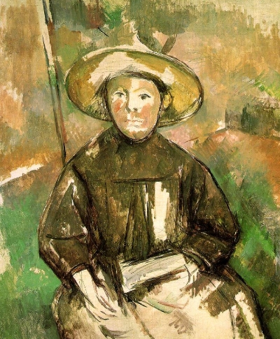 cezanne self portrait straw hat