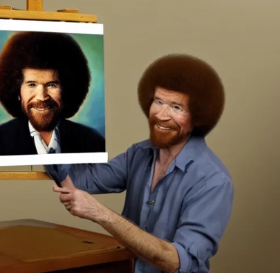 bob ross self portrait