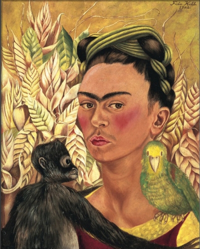 frida kahlo and monkey